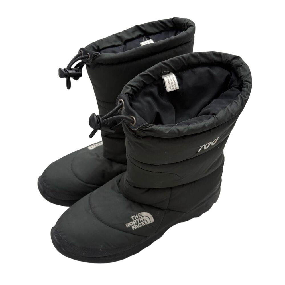 The North Face Black Quilted Drawcord Winter Boots
